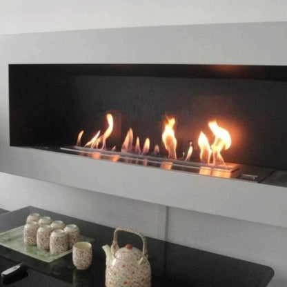 The Bio Flame 84" Stainless Steel Remote Control Smart Ethanol Burner