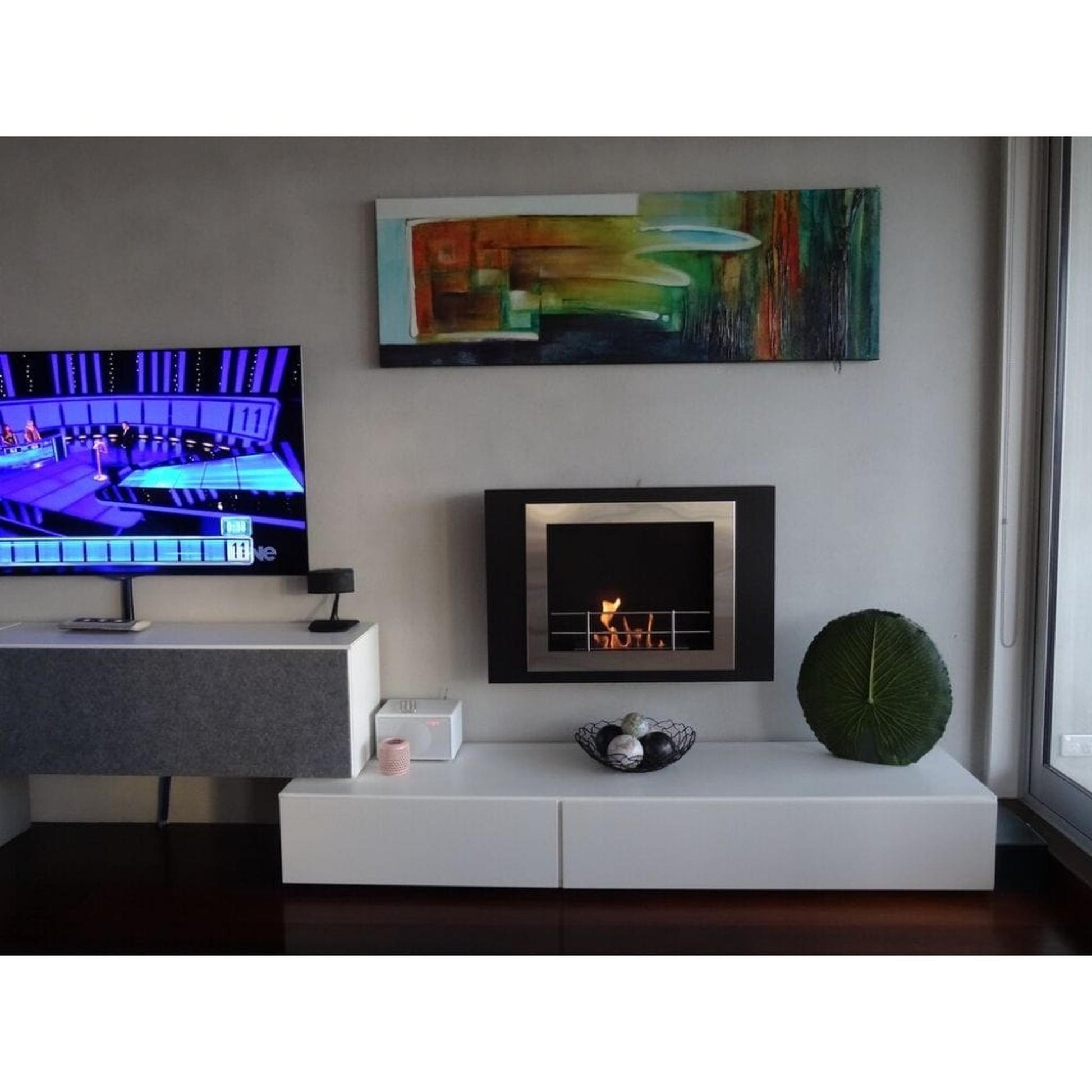 The Bio Flame Fiorenzo 33" Wall Mounted Ethanol Fireplace