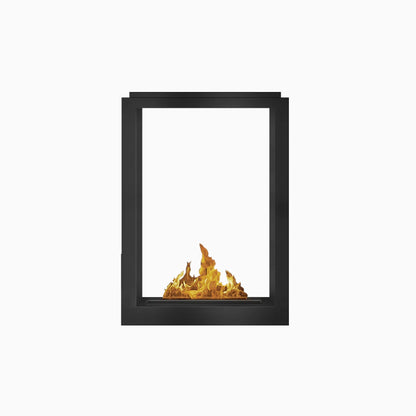 The Bio Flame Firebox 24" Black Single Sided Spacer Built-In Manual Ethanol Fireplace