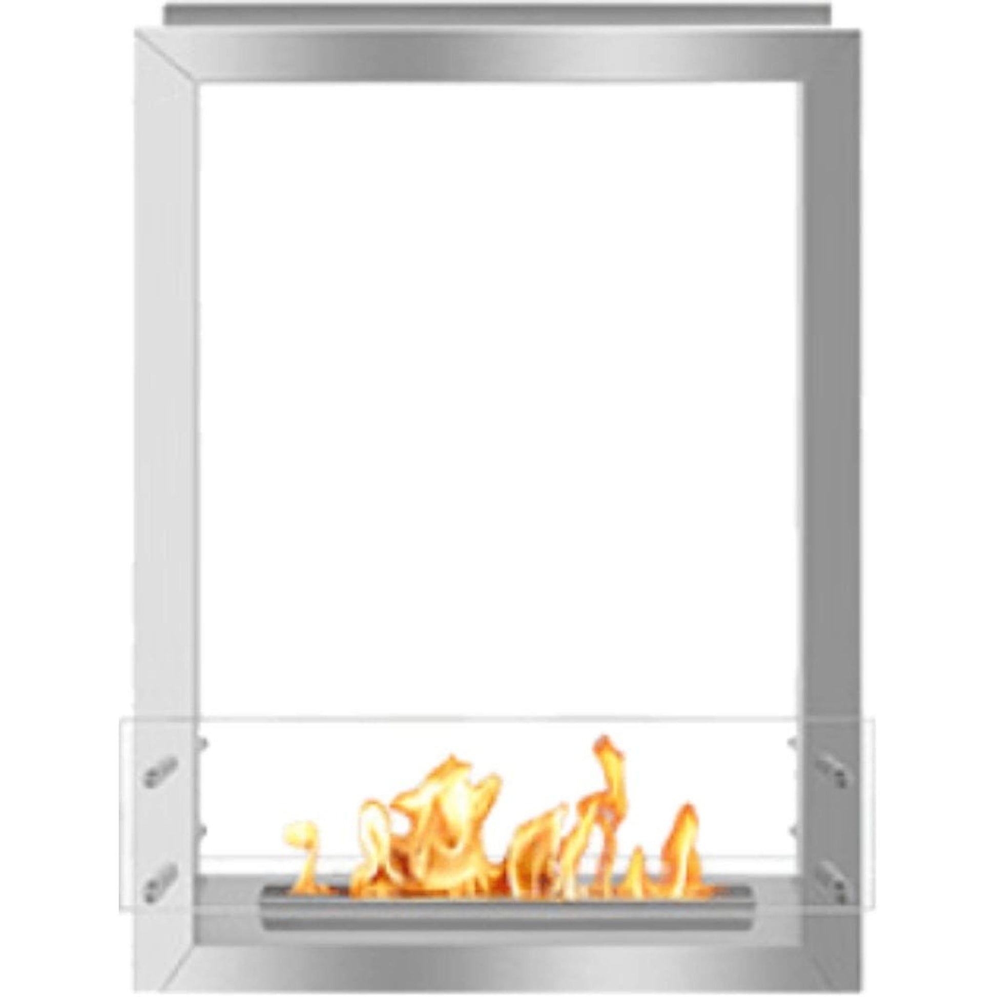 The Bio Flame Firebox 24" Stainless Steel Double Sided Spacer Built-In Manual Ethanol Fireplace