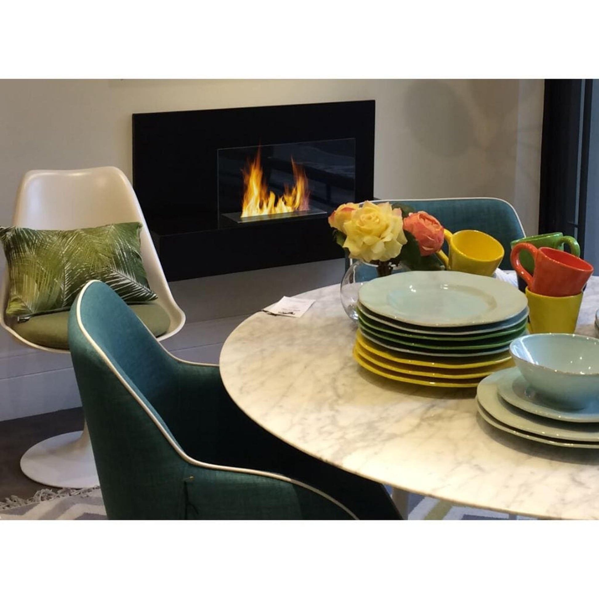 The Bio Flame Lorenzo 45" Recessed/Wall Mounted Ethanol Fireplace