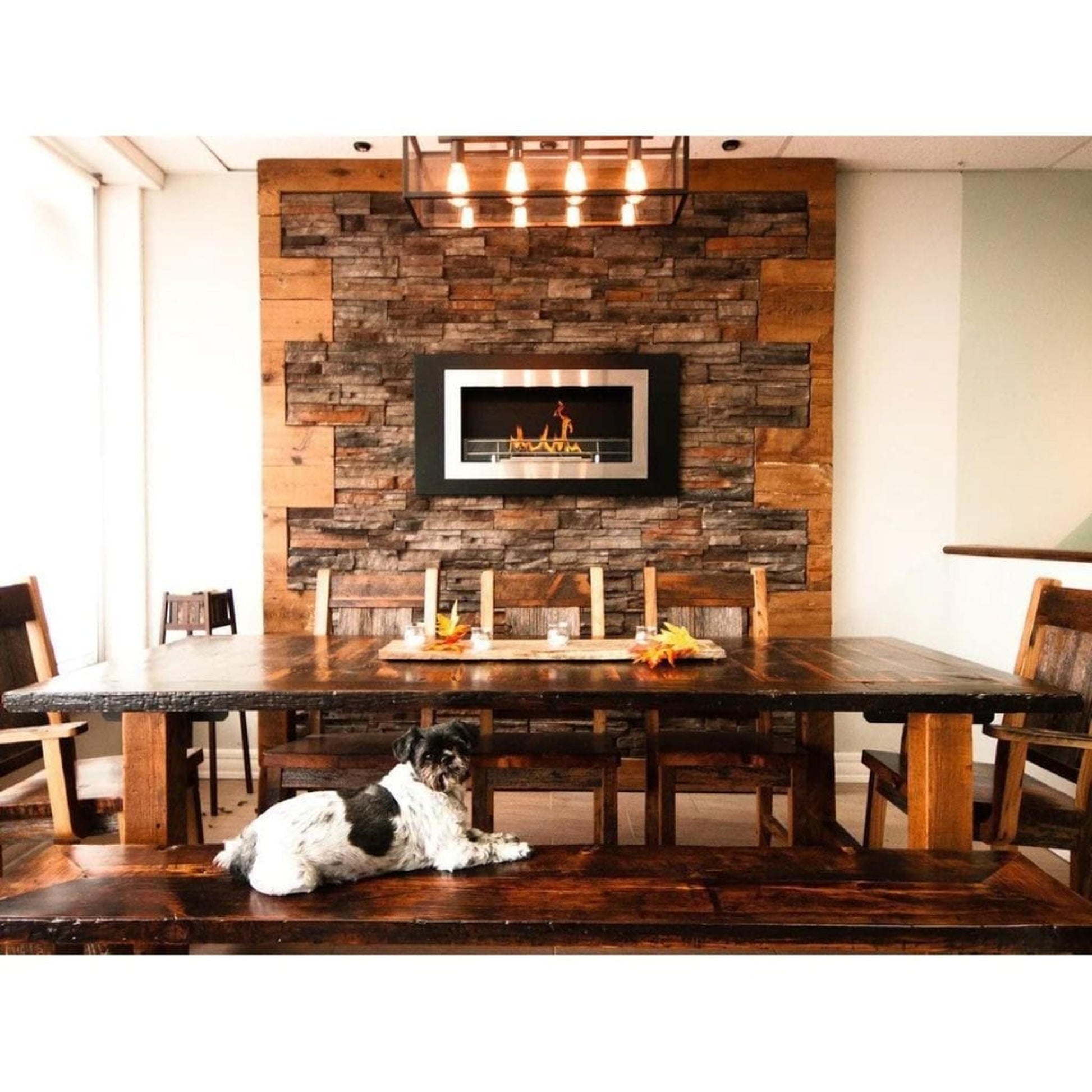 The Bio Flame Lorenzo 45" Recessed/Wall Mounted Ethanol Fireplace