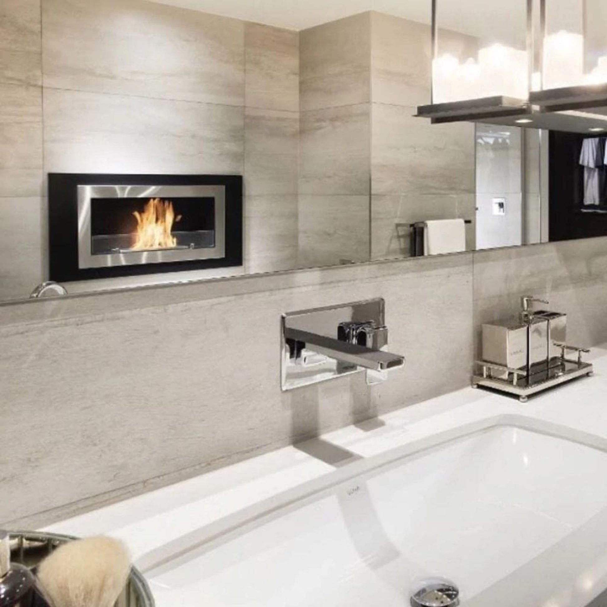 The Bio Flame Lorenzo 45" Recessed/Wall Mounted Ethanol Fireplace