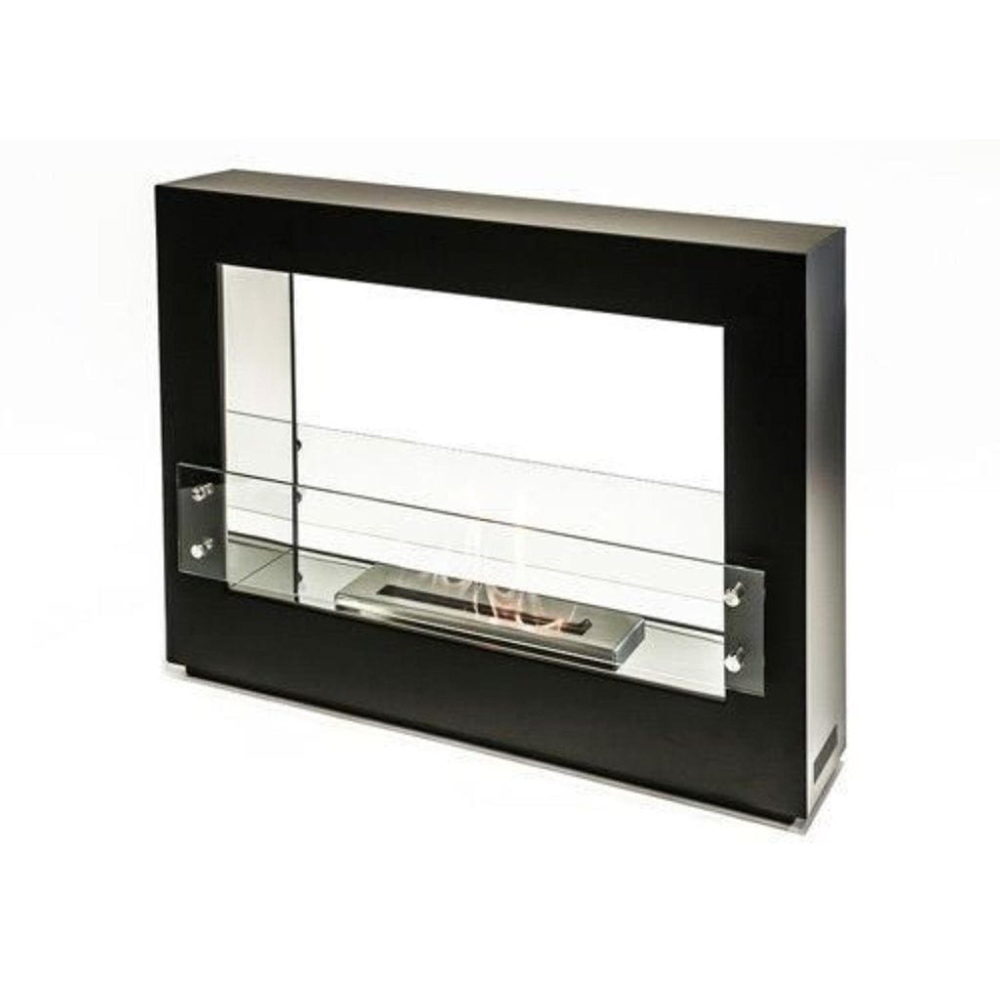 The Bio Flame Rogue 36" White 2.0 Freestanding See-Through Ethanol Fireplace