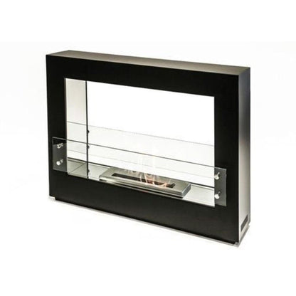 The Bio Flame Rogue 36" White 2.0 Freestanding See-Through Ethanol Fireplace