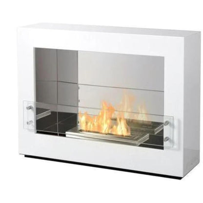 The Bio Flame Rogue 36" White 2.0 Single Sided Freestanding Ethanol Fireplace