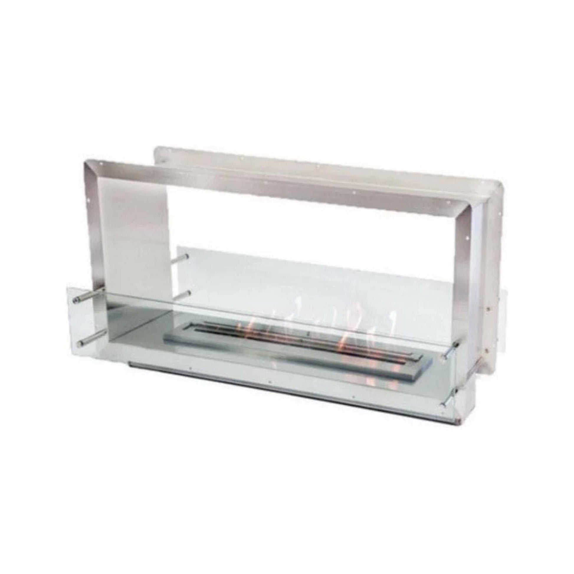 The Bio Flame XL Firebox 51" Black Single Sided Spacer Built-In Ethanol Fireplace With 38" Manual Burner