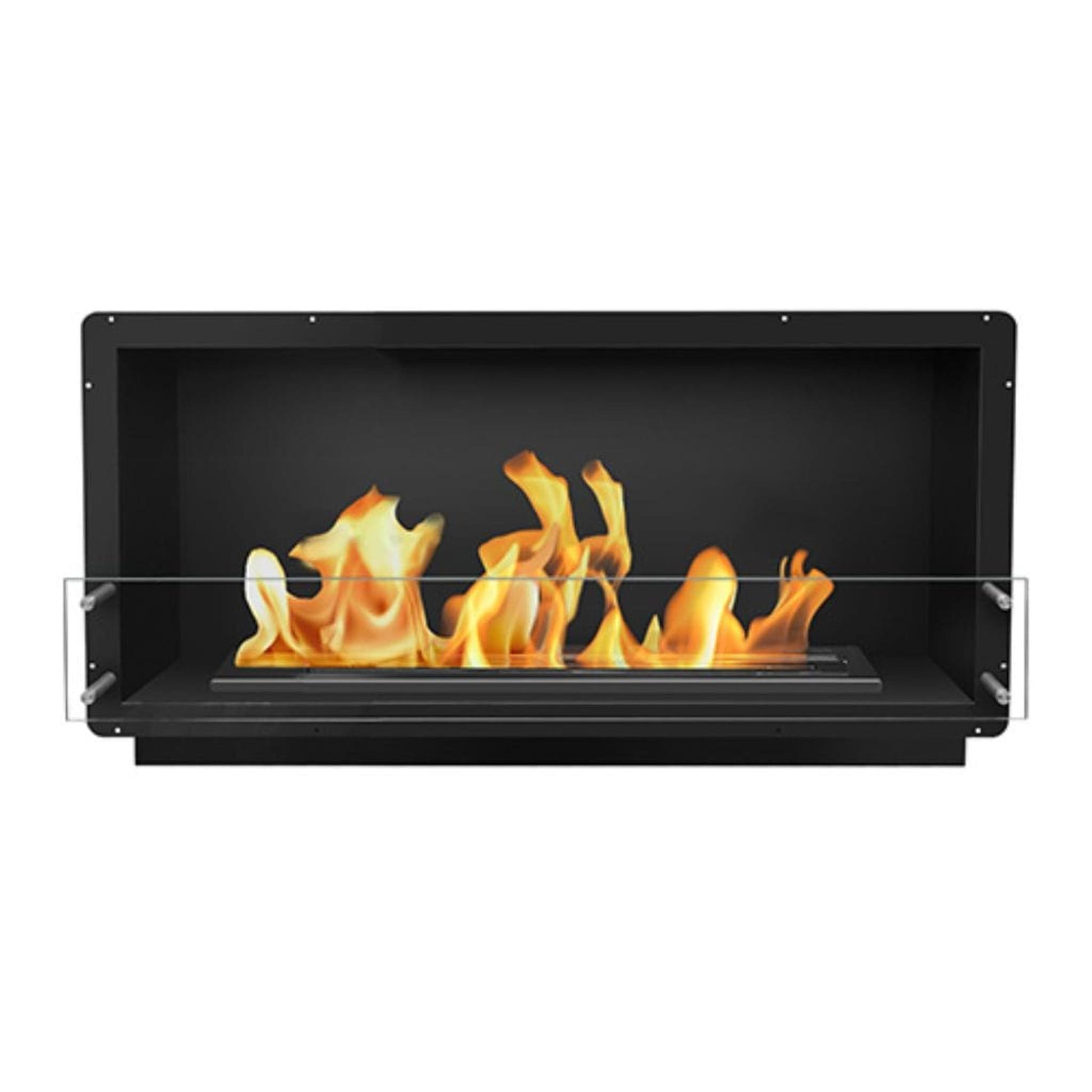 The Bio Flame XL Firebox 51" Stainless Steel Single Sided Spacer Built-In Ethanol Fireplace With 38" Manual Burner