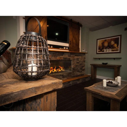 The Bio Flame XL Firebox 51" Stainless Steel Single Sided Spacer Built-In Ethanol Fireplace With 38" Manual Burner