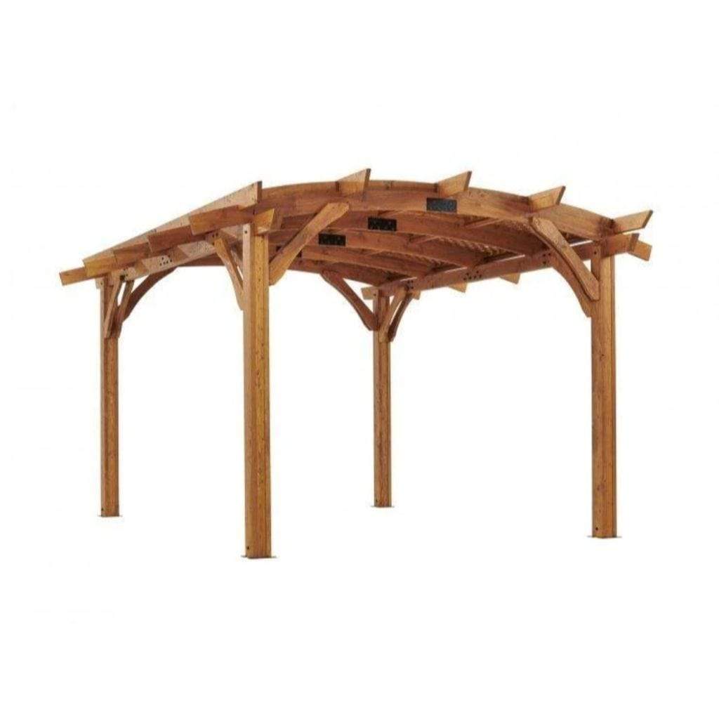 The Outdoor GreatRoom Company 12' x 16' Redwood Sonoma Arched Wood Pergola