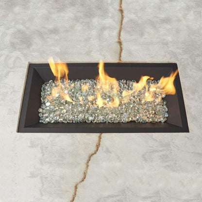 The Outdoor GreatRoom Company 12" x 24" Linear Crystal Fire Gas Burner