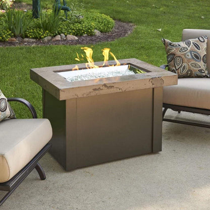The Outdoor GreatRoom Company 12" x 24" Providence Rectangular Supercast Fire Table