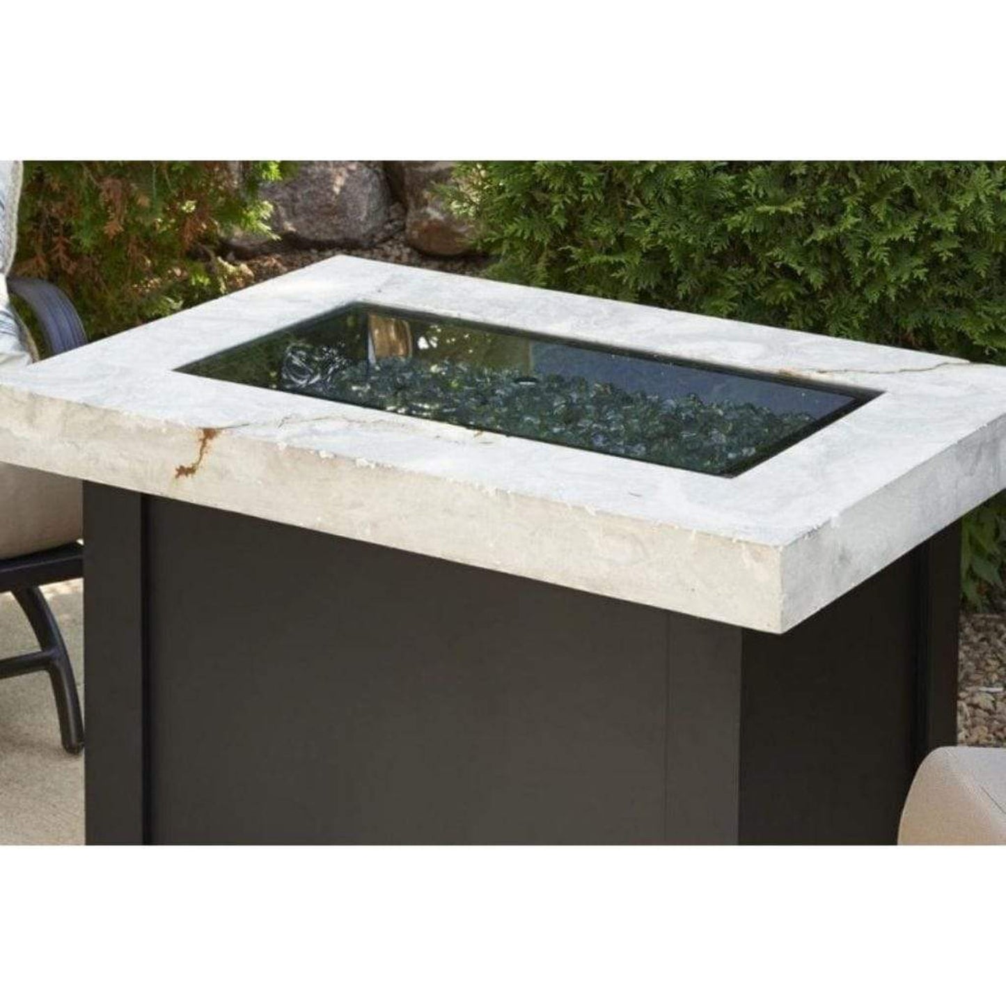 The Outdoor GreatRoom Company 12" x 24" Rectangular Grey Tempered Glass Burner Cover