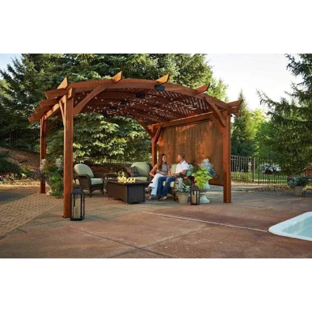 The Outdoor GreatRoom Company 16' x 16' Sonoma Arched Wood Pergola