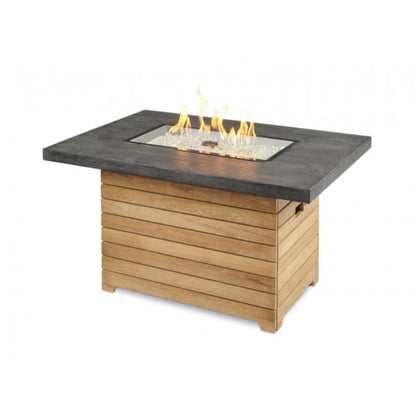 The Outdoor GreatRoom Company 30" Rectangular Darien Gas Fire Pit Table