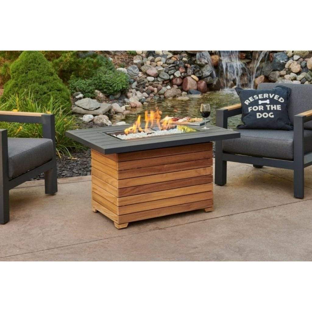 The Outdoor GreatRoom Company 30" Rectangular Darien Gas Fire Pit Table