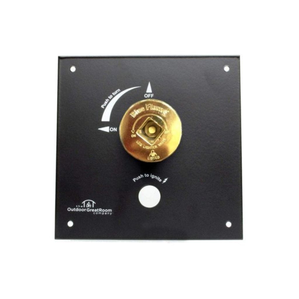 The Outdoor GreatRoom Company 3/8" Fitting Black Key Valve Control Panel for Fire Pit Tables