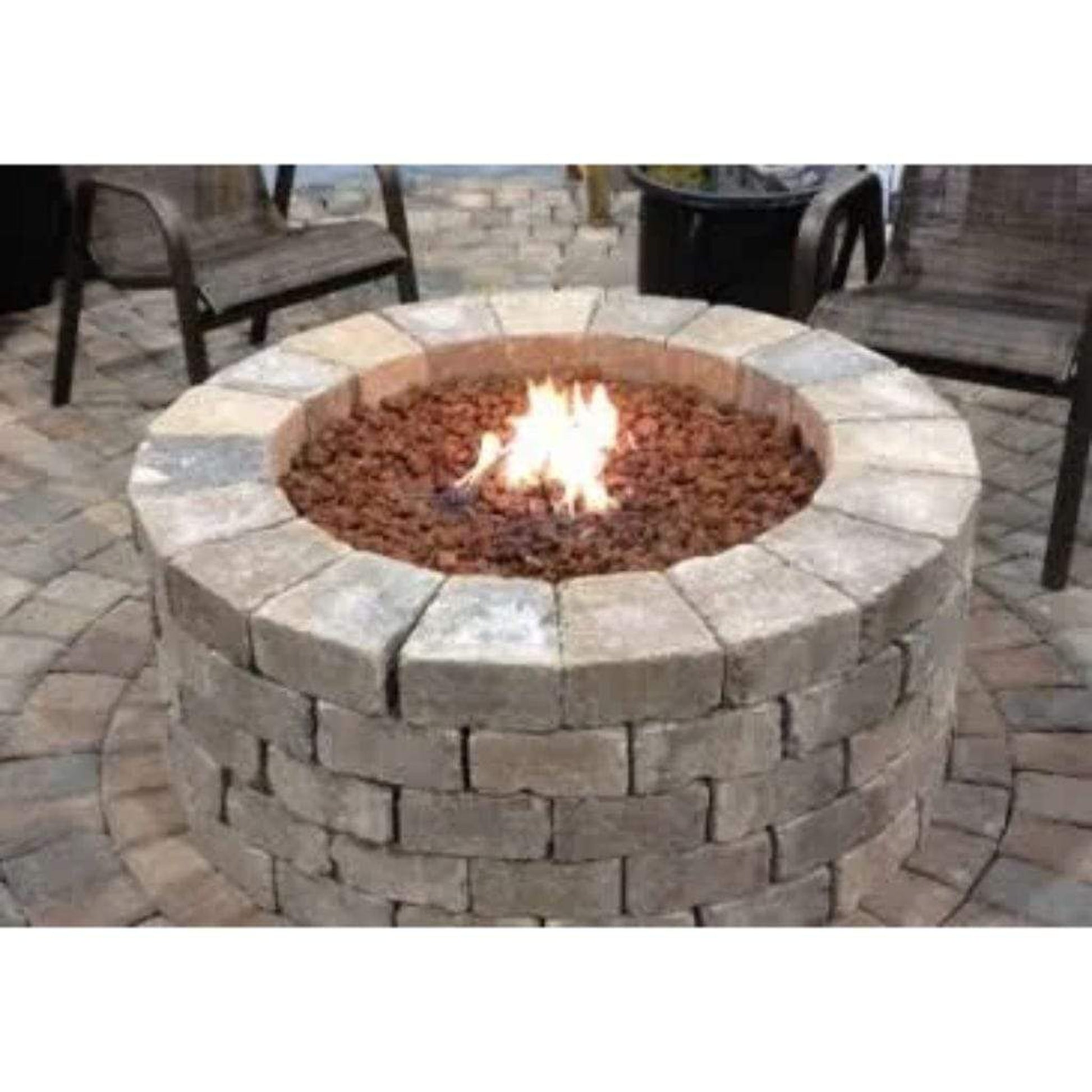 The Outdoor GreatRoom Company 38" Round Do-It-Yourself Hardscape Gas Fire Burner Kit