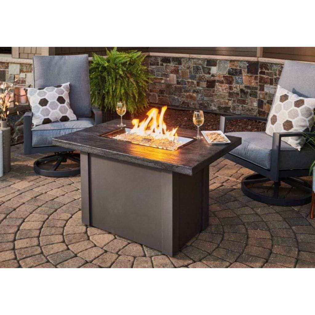 The Outdoor GreatRoom Company 44" Havenwood Rectangular Gas Fire Pit Table