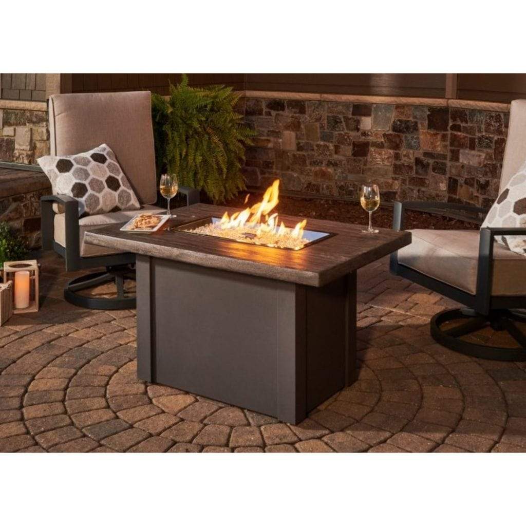The Outdoor GreatRoom Company 44" Havenwood Rectangular Gas Fire Pit Table