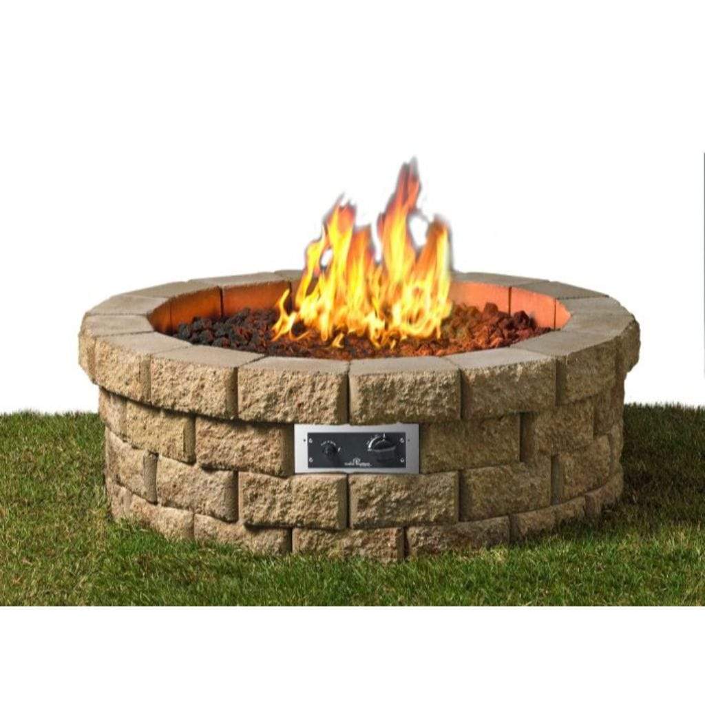 The Outdoor GreatRoom Company 46" Hudson Stone Gas Fire Pit Kit