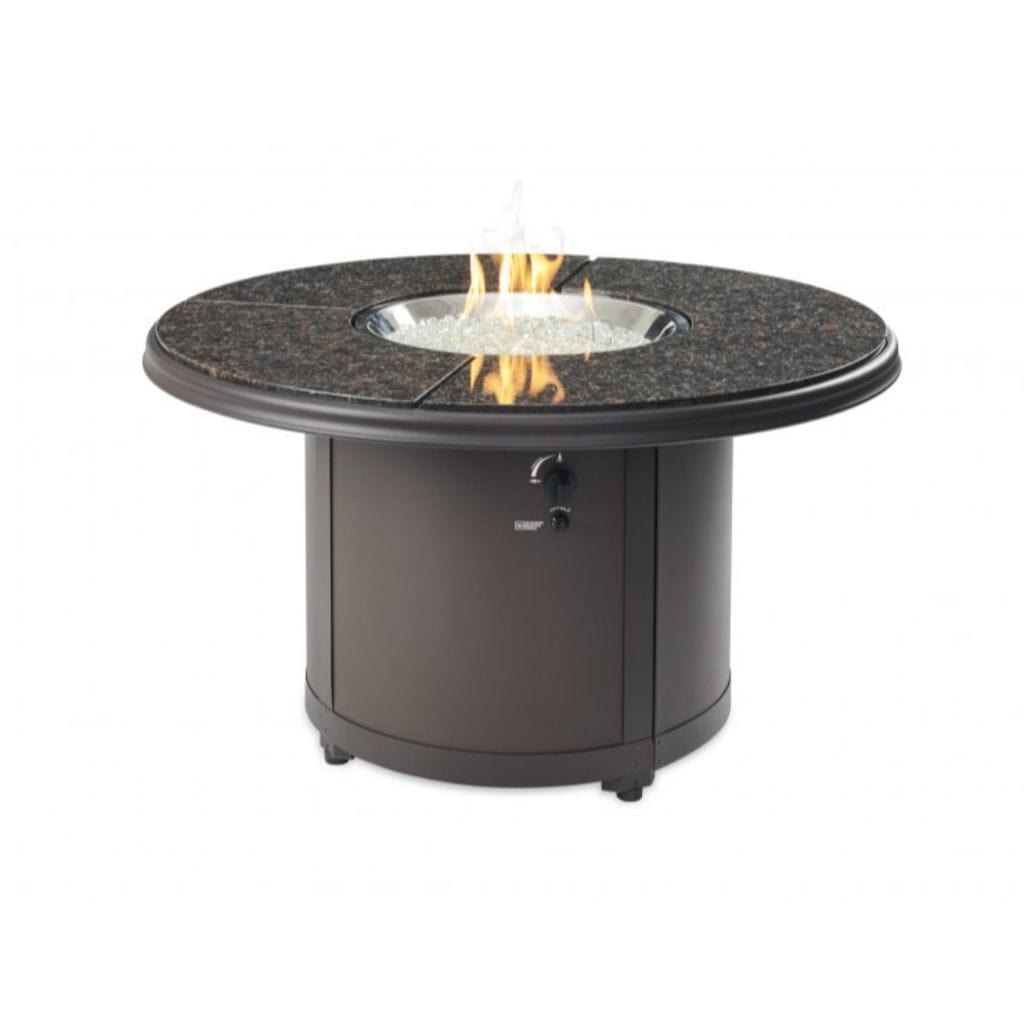 The Outdoor GreatRoom Company 48" Beacon Round Chat Height Gas Fire Pit Table