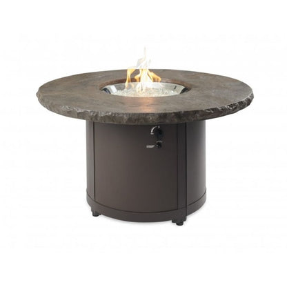 The Outdoor GreatRoom Company 48" Beacon Round Chat Height Gas Fire Pit Table