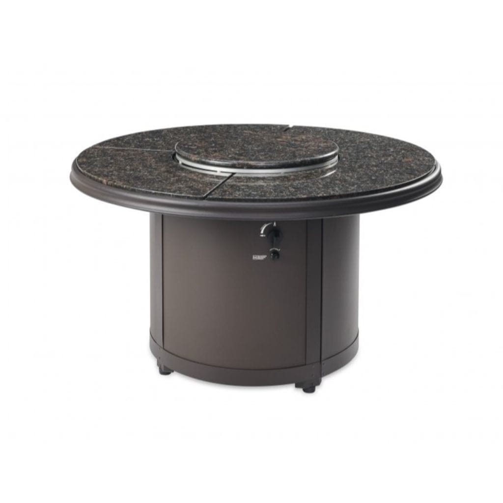The Outdoor GreatRoom Company 48" Beacon Round Dining Height Gas Fire Pit Table