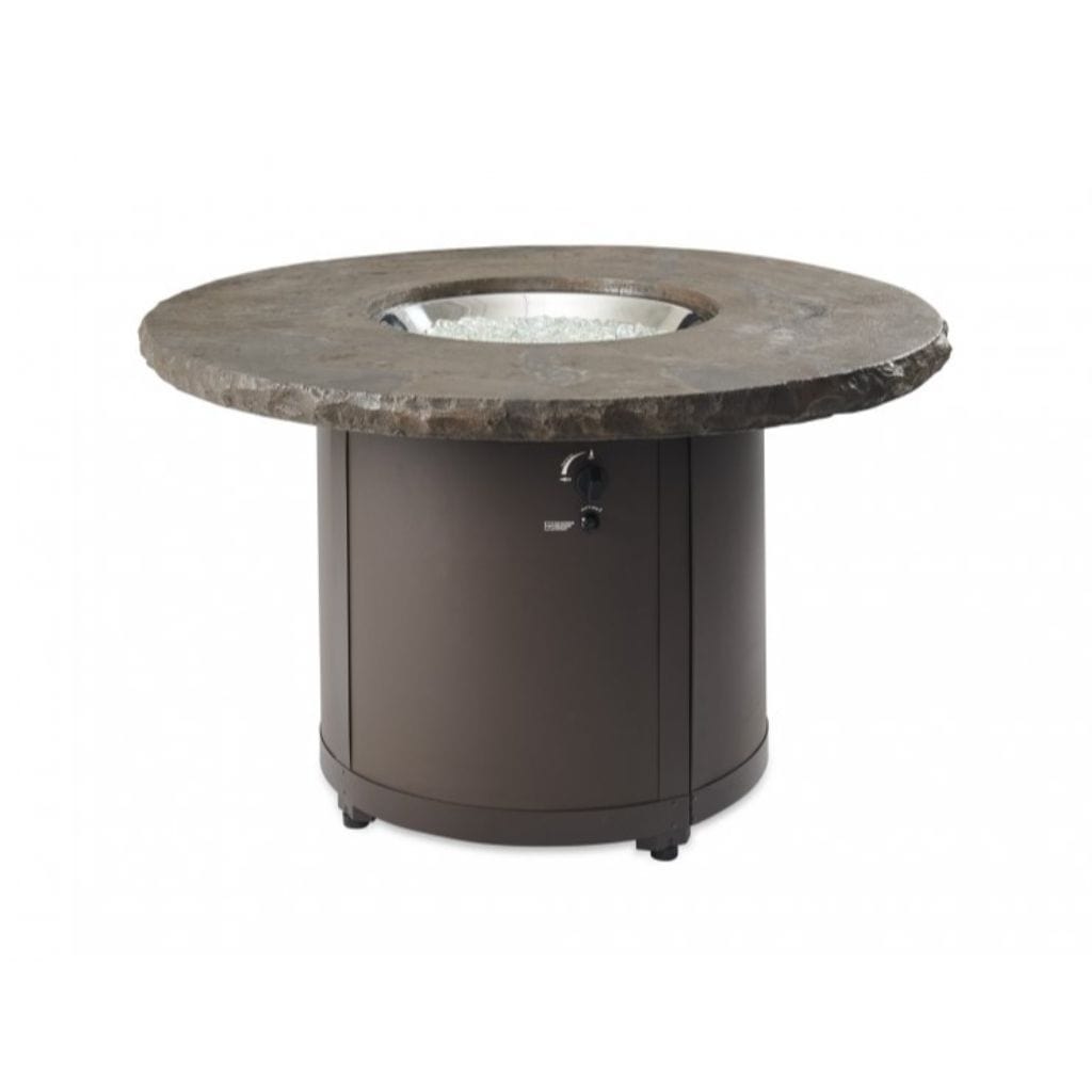 The Outdoor GreatRoom Company 48" Beacon Round Dining Height Gas Fire Pit Table