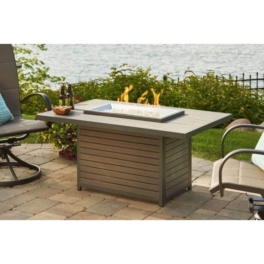 The Outdoor GreatRoom Company 50" Brooks Rectangular Gas Fire Pit Table