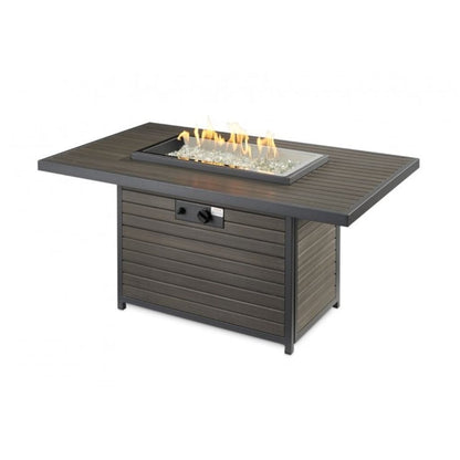 The Outdoor GreatRoom Company 50" Brooks Rectangular Gas Fire Pit Table