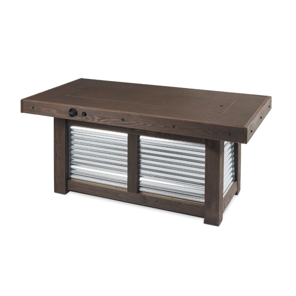 The Outdoor GreatRoom Company 57" Denali Brew Linear Gas Fire Pit Table