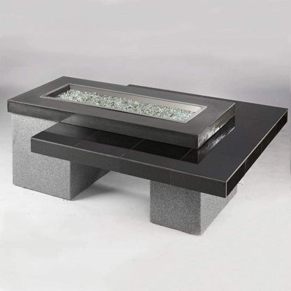 Fire Pit Table The Outdoor GreatRoom Company 64" Uptown Linear Gas Fire Pit Table