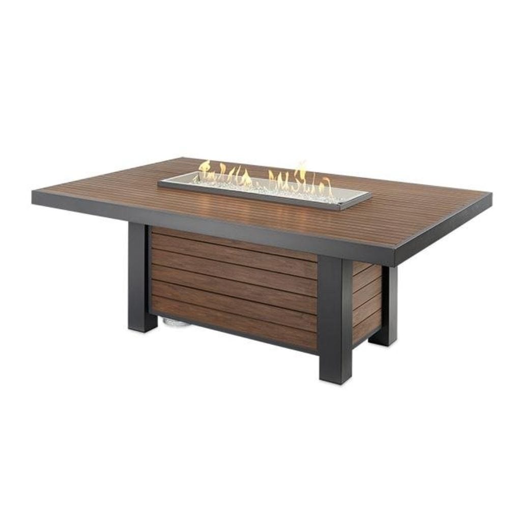 The Outdoor GreatRoom Company 81" Kenwood Linear Dining Height Gas Fire Pit Table