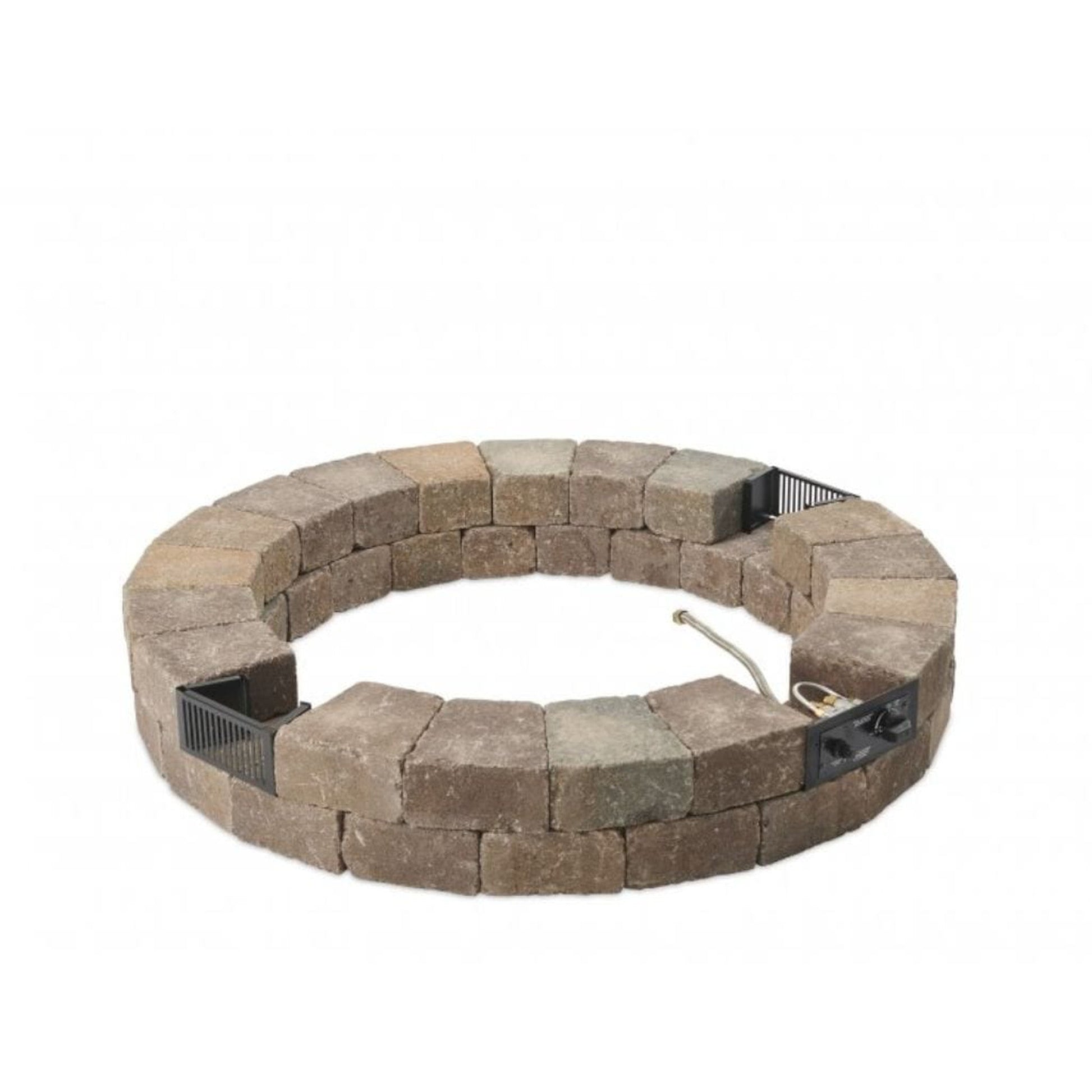 The Outdoor GreatRoom Company Round 52" Bronson Block Gas Fire Pit Kit