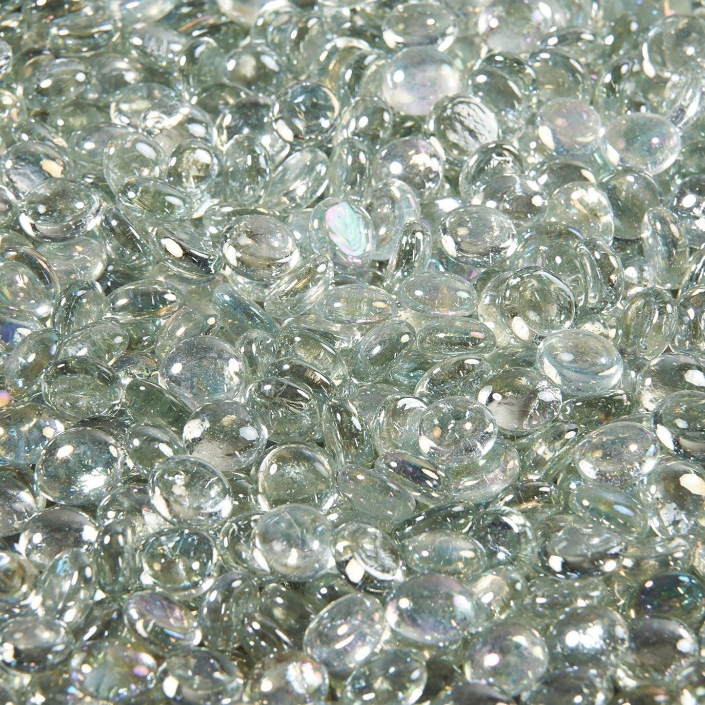The Outdoor GreatRoom Company Clear Reflective Tempered Fire Glass Gems - 40 lb kit