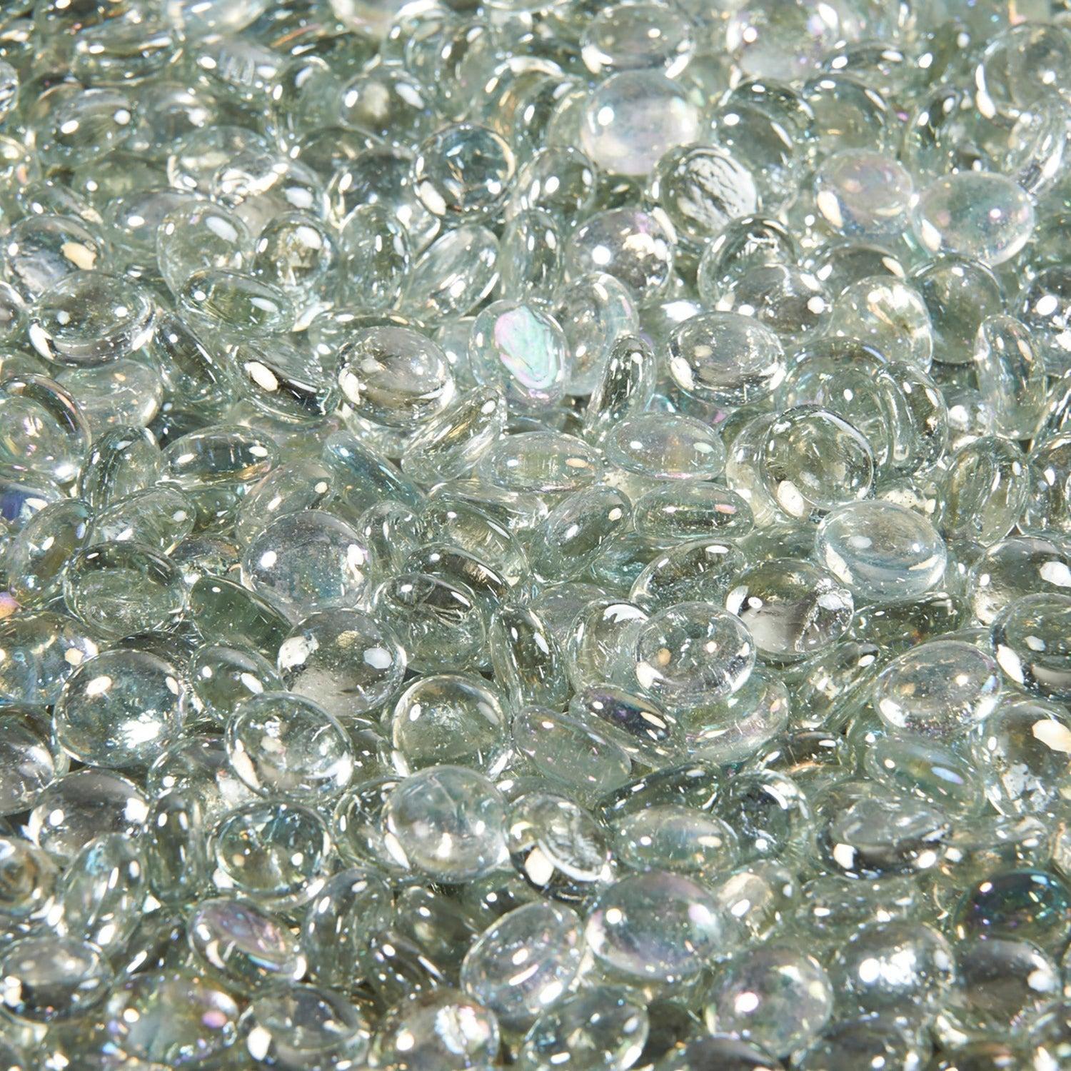 The Outdoor GreatRoom Company Clear Reflective Tempered Fire Glass Gems - 40 lb kit