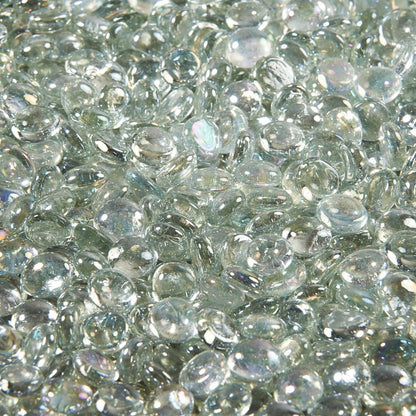 The Outdoor GreatRoom Company Clear Reflective Tempered Fire Glass Gems - 40 lb kit