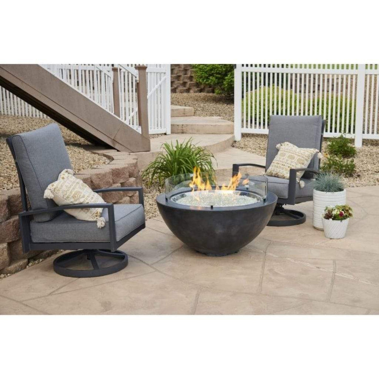 The Outdoor GreatRoom Company 30" Cove Round Gas Fire Pit Bowl