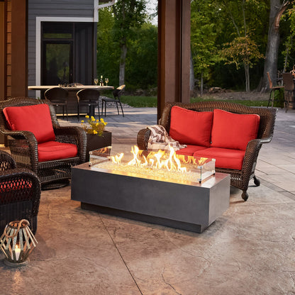 The Outdoor GreatRoom Company Cove 54" Midnight Mist Linear Gas Fire Table