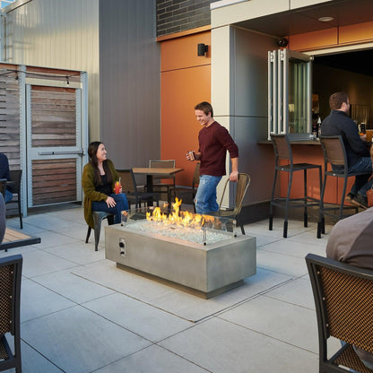 The Outdoor GreatRoom Company Cove 54" Natural Gray Linear Gas Fire Table