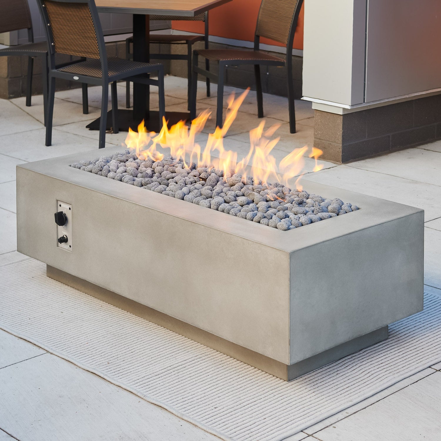 The Outdoor GreatRoom Company Cove 54" Natural Gray Linear Gas Fire Table