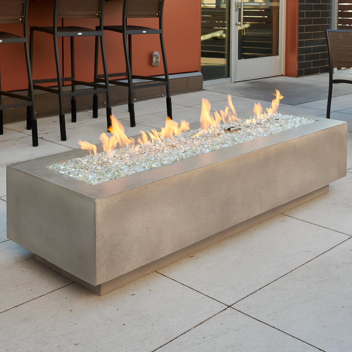 The Outdoor GreatRoom Company Cove 72" Natural Gray Linear Gas Fire Table