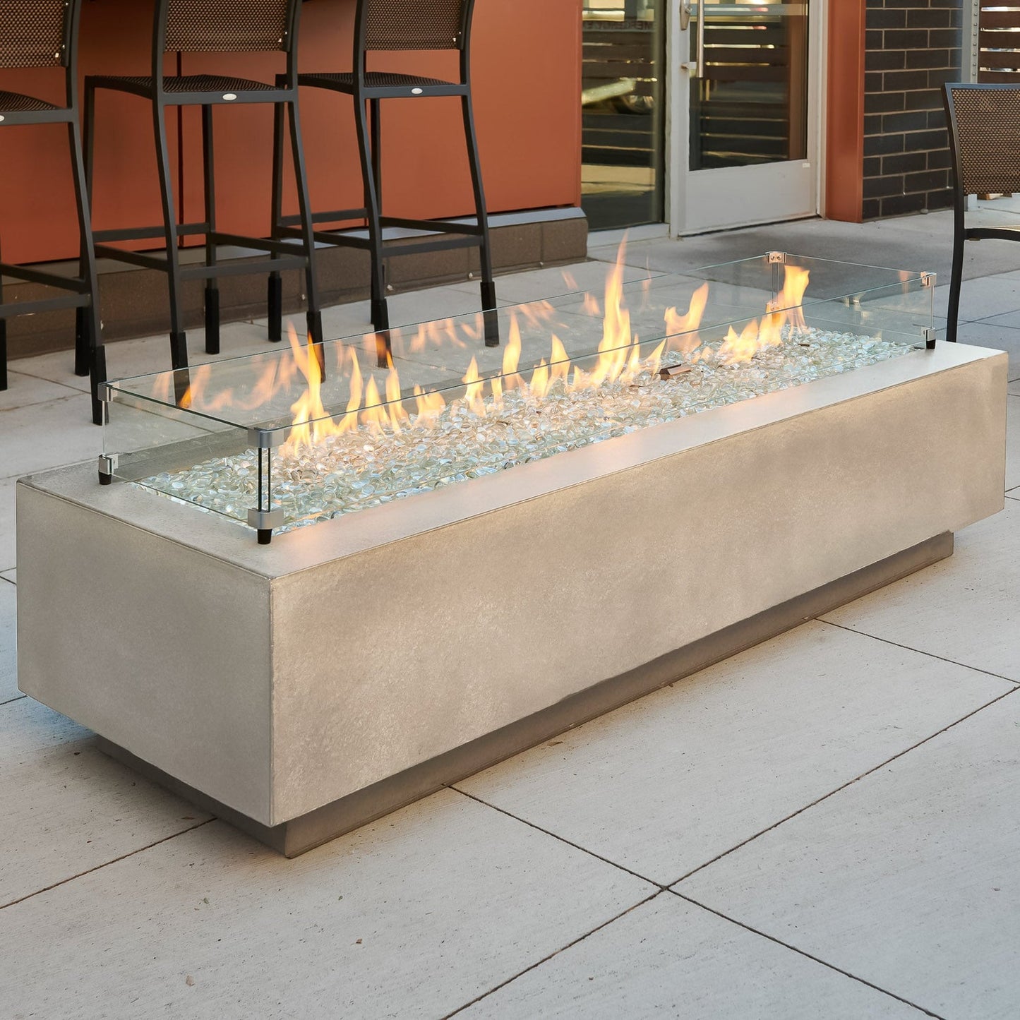The Outdoor GreatRoom Company Cove 72" Natural Gray Linear Gas Fire Table