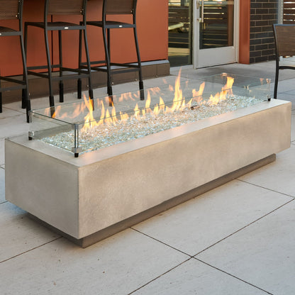 The Outdoor GreatRoom Company Cove 72" Natural Gray Linear Gas Fire Table