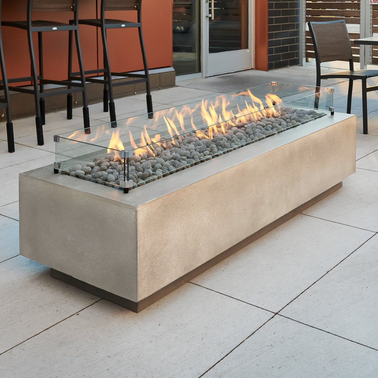 The Outdoor GreatRoom Company Cove 72" Natural Gray Linear Gas Fire Table