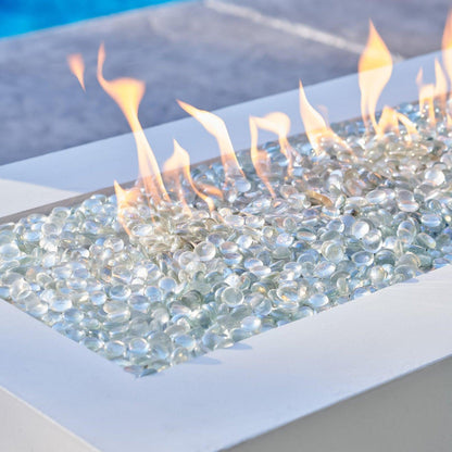 The Outdoor GreatRoom Company Cove 72" White Linear Gas Fire Table