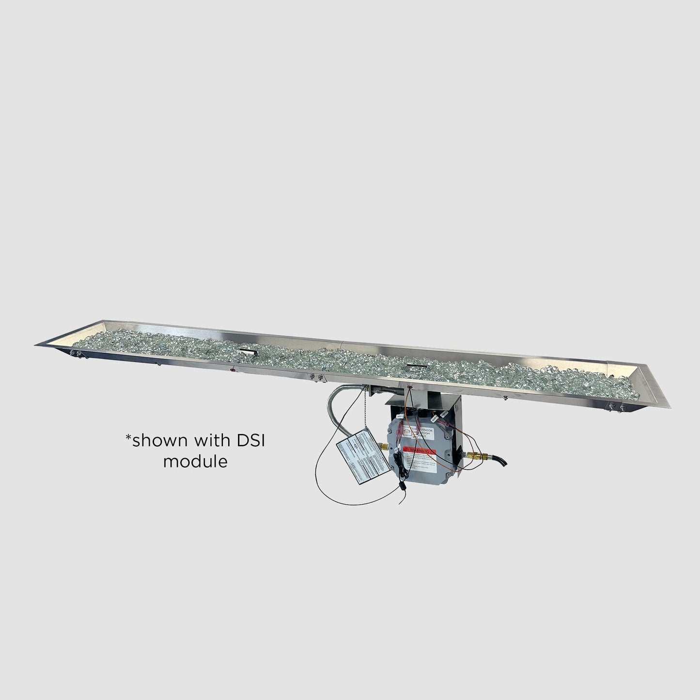 The Outdoor GreatRoom Company Crystal Fire 12" x 120" Linear Gas Burner