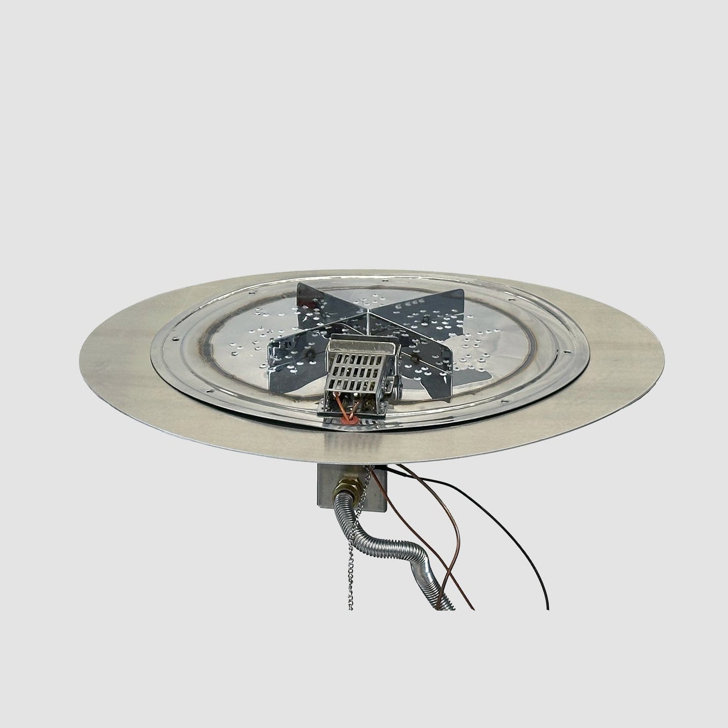 The Outdoor GreatRoom Company Crystal Fire Plus 20" Round Direct Spark LPG Gas Burner Insert and Plate Kit