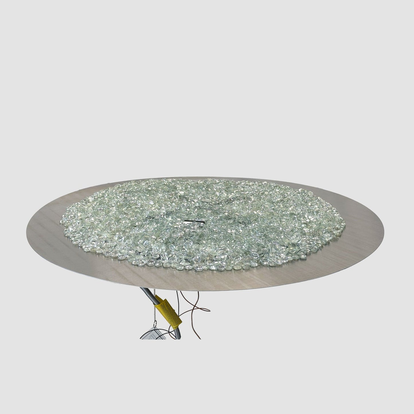 The Outdoor GreatRoom Company Crystal Fire Plus 20" Round Direct Spark LPG Gas Burner Insert and Plate Kit